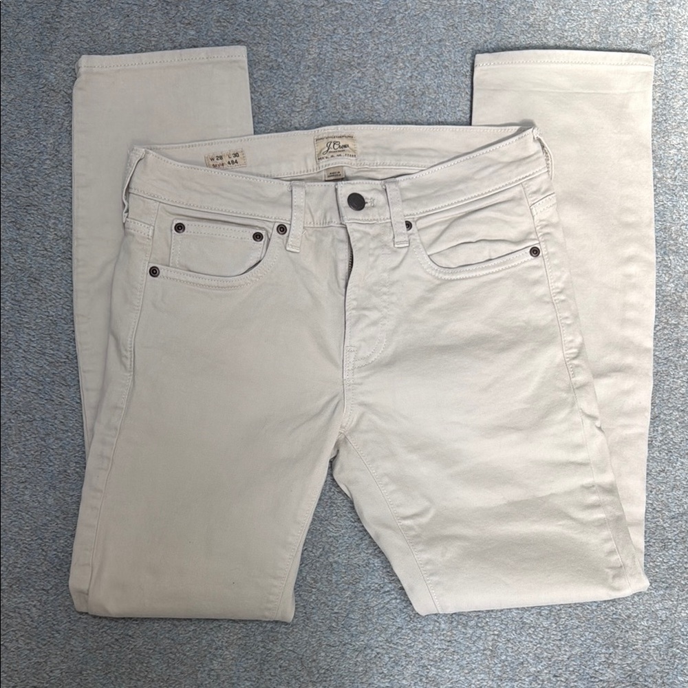 J. Crew Cream Slim Fit Jeans